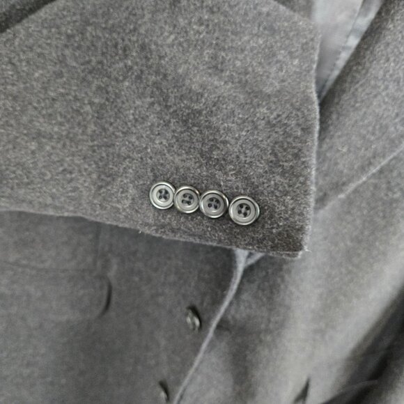 Mens XL Gray Black Lined Satin Officewear Business Workwear Formal Classy Blazer - Picture 11 of 12